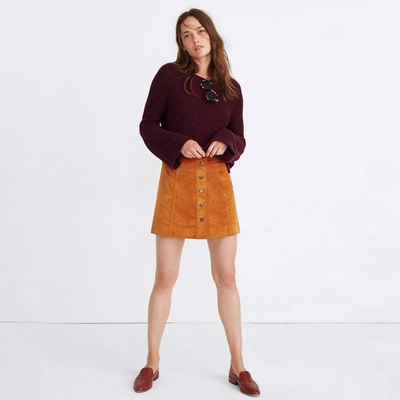 Madewell Dresses & Skirts - Madewell | Velveteen A-Line Mini Skirt